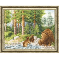 Набор для вышивания Медведи из серии  Дикие животные (снят с производства)