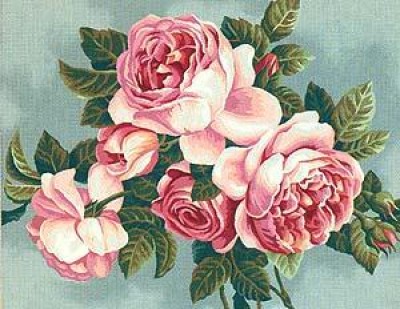 Раскраска, рисование  по номерам Фамильные розы