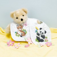 Набор для вышивания Детские салфетки Тигренок и панда /73066