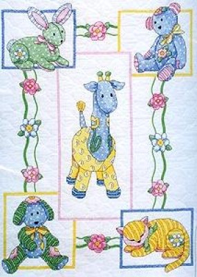 Набор для вышивания Одеяльце Друзья малыша