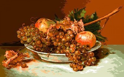 Набор для вышивания Гроздья винограда и яблоки (Bunch of grapes and apples) гобелен