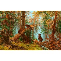 Набор для вышивания Утро в сосновом бору (The little bears in the pine forest) гобелен /G583