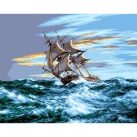 Набор для вышивания Парусник на море (Ship sailing on the sea) гобелен