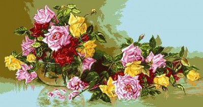 Набор для вышивания Прелесть роз (The charm of the roses) гобелен
