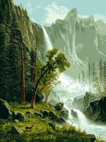 Набор для вышивания Пейзаж с водопадом (Waterfalls view) гобелен