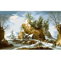 Набор для вышивания Зима в Апеннинах (Winter in the Apenini Mountaines) гобелен