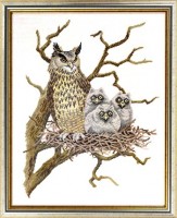 Набор для вышивания Семья филина (Owl)