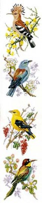 Набор для вышивания Птицы. 4 сюжета (Hoopoe)