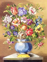 Набор для вышивания Букет в голубой вазе (Blue vase) /14-163