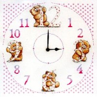 Набор для вышивания крестом Часы Мишки, Clock /FRC-92