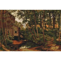Набор для вышивания Мельница в лесу, по картине И.И. Шишкина