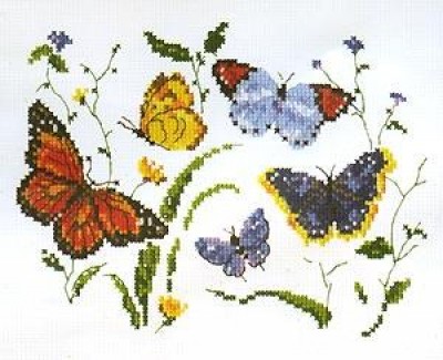 Набор для вышивания крестом Танец бабочек - 1