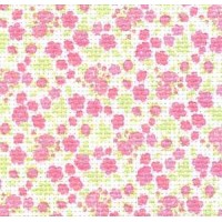 Канва с нанесенным узором «Impressionc» Розово-салатовые  цветочки, листочки /DC27PL-rose
