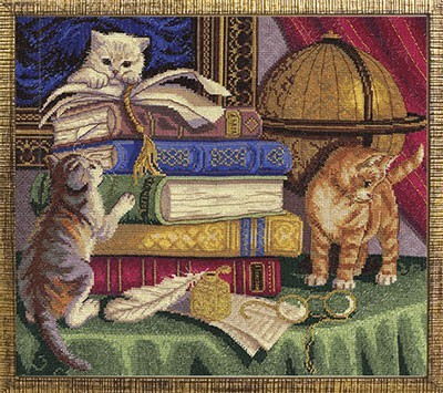 Набор для вышиваняи Котята с книгами