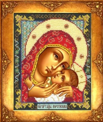 Набор для вышивания бисером Икона Богородица Корсунская
