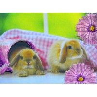 Набор для вышивания бисером Кролики -2 /AB-011-2