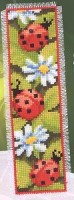 Набор для вышивания крестом Закладка для книги Божьи коровки и ромашки /PN-0011283(2002-17-803)
