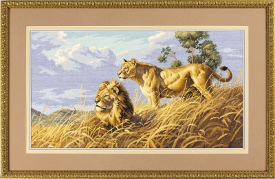 Набор для вышивания  Африканские львы