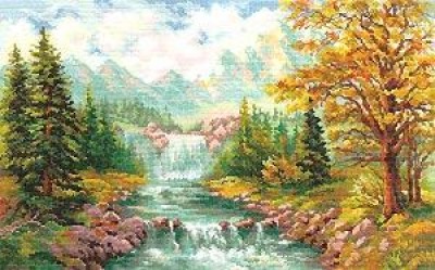 Набор для вышивания крестиком Горный водопад