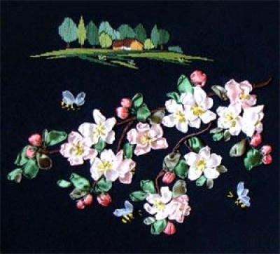 Набор для вышивания лентами Яблоневый цвет