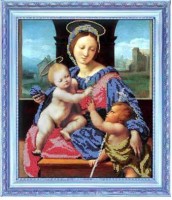 Набор для вышивания бисером Мадонна с младенцами /L-43