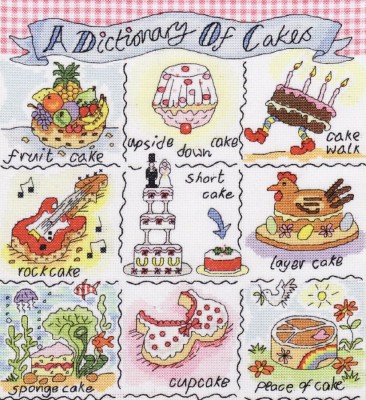 Набор для вышивания Словарь тортиков