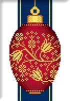 Красное Новогоднее яйцо Фаберже с золотыми цветами /C118-10KV