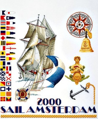 Набор для вышивания Парусник 2000 (канва)