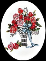 Набор для вышивания Поэзия корзины с розами (лен)
