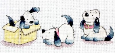 Набор для вышивания Три щенка (Three Little Dogs)