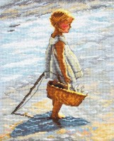 Набор для вышивания Девочка на пляже (Young Girl On A Beach) /PCE-601