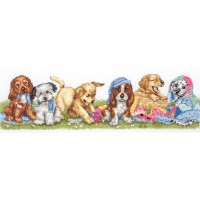 Набор для вышивания Щенята в ряд (Puppies in a row)
