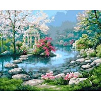 Раскраска по номерам Японский садик