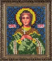 Набор для вышивания бисером Икона-миниатюра  св. Вера /МИ-20