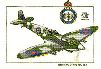 Набор для вышивания Боевой самолет Супермарин Спитфаэр (Supermarine Spitfire)