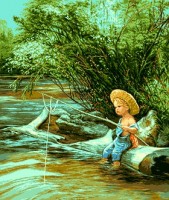 Набор для вышивания Маленький рыболов (The little fisher boy) гобелен