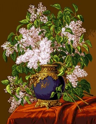 Набор для вышивания Белая сирень (White lilacs) гобелен