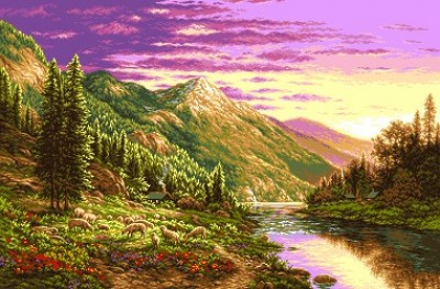 Набор для вышивания Сумерки (Twilight landscape) гобелен
