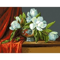 Набор для вышивания Магнолии в серебряном шаре (Magnolias in silver bowl) гобелен