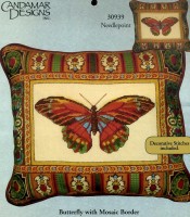 Подушка Бабочка с мозаичным вордюром