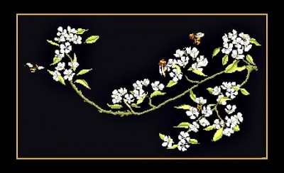 Набор для вышивания Цветущее грушевое дерево (Pyrus perenbloesem) канва