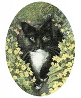Набор для вышивания Бело-черный кот (Black and White Cat)