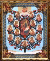 Набор для вышивания бисером Икона Божьей Матери Дерево Пресвятой Богородицы /Б-1086