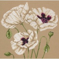 Набор для вышивания крестом Белые маки (White Poppies) /5678-1159