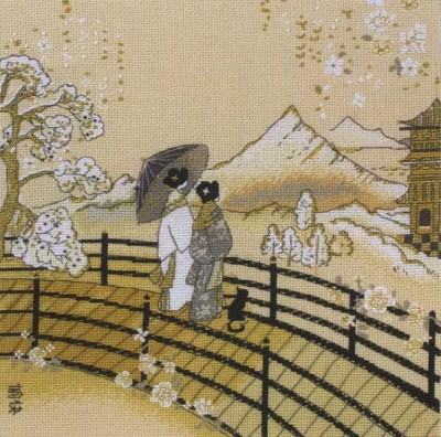 Набор для вышивания Вид на пагоду Kimono
