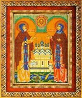 Набор для вышивания бисером Икона Свт. Петр и Феврония /В-180