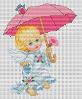Набор для вышивания Ангелочек с зонтиком /B192