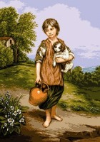 Набор для вышивания Девочка с кувшином (Girl with jug) гобелен