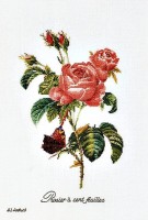Набор для вышивания крестом Французская роз (лен)