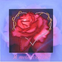 Набор для вышивания бисером Роза  (открытка своими руками) /723